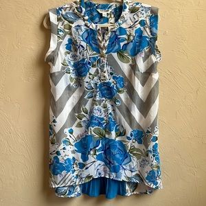 Sheer floral tank top